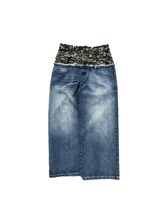 Camo Cut Up Denim
